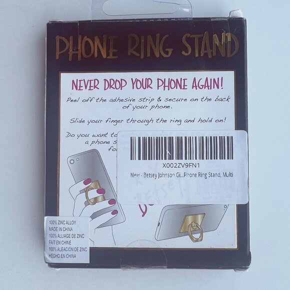 Betsey Johnson Cell Phone Ring Stand Christmas Elf Gnome Holiday Gift - Picture 3 of 4